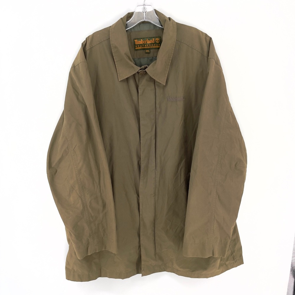 Timberland‎ Weathergear Jacket Coat Men's XXL Olive Green Outdoor Travel Casual